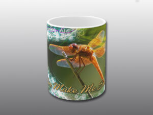 Smiling Dragonfly Valentine mug - Moment of Perception Photography