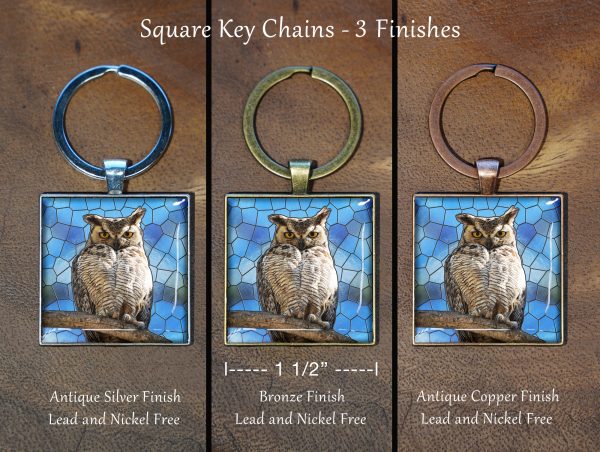 great horned owl key chain - Moment of Perception Photography