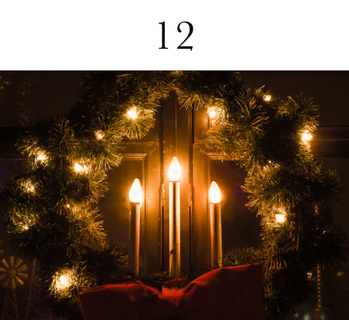 Christmas Courthouse Wreath 5x7