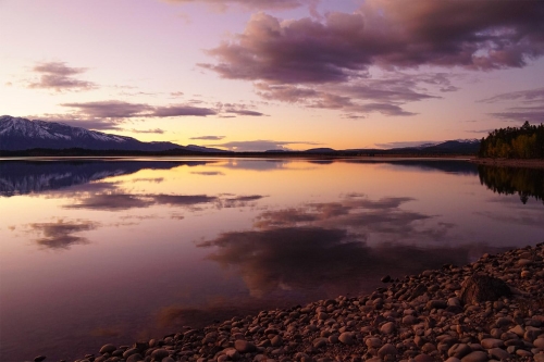 The Beautiful Colors of Sunset Reflected in a Teton Lake - Moment of Perception Photography